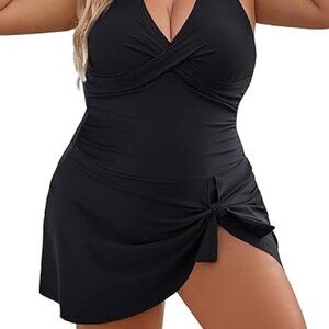 Elegant Black Women's One-Piece Swimsuit